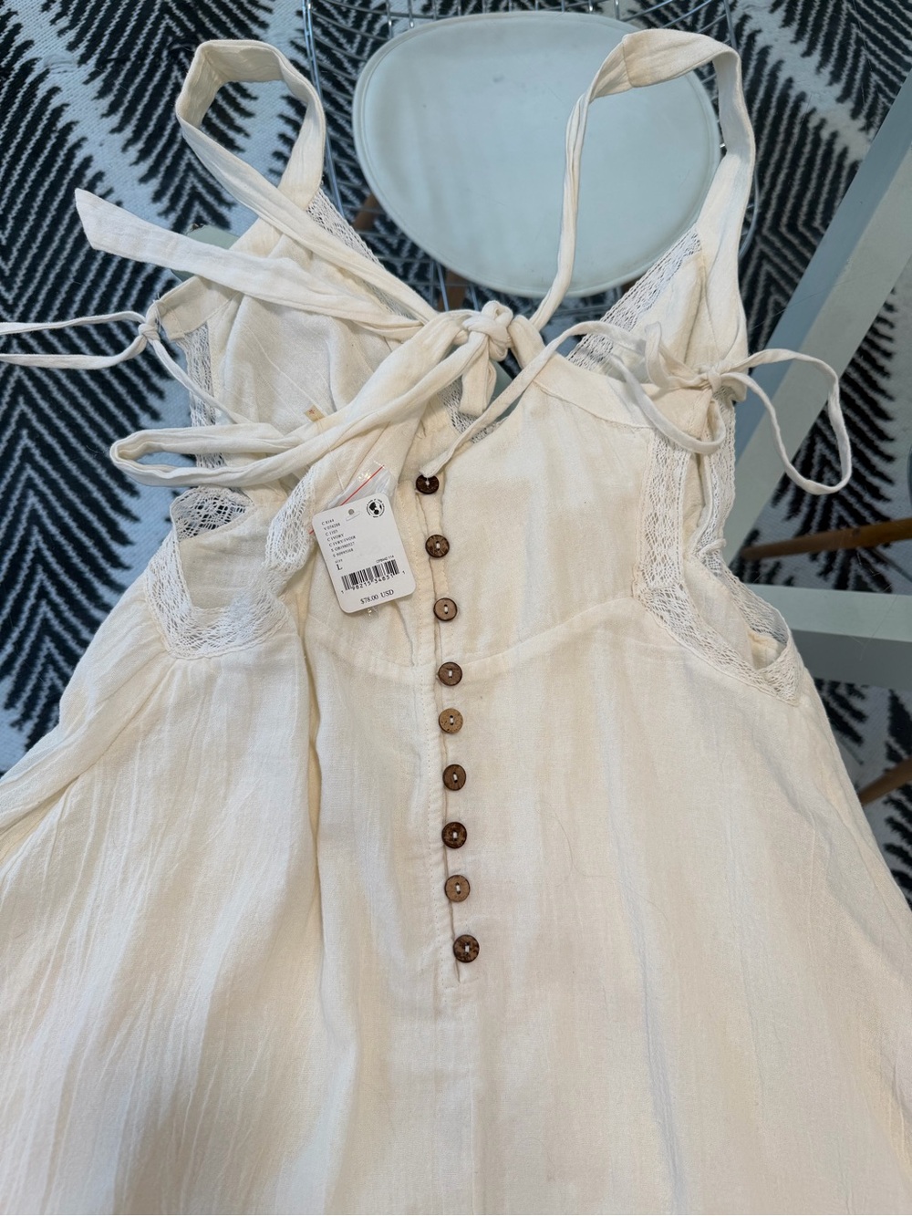 Free People Cream Mini Dress - Picture 2 of 4